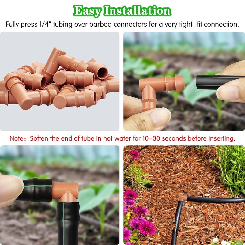Gardrip Drip Irrigation Barbed Elbow：20 Pack Drip Irrigation Elbow Parts Fits for 1/2 Inch Drip Irrigation Tubing 17mm 0.600" ID for Patio Lawn Garden - Image 5
